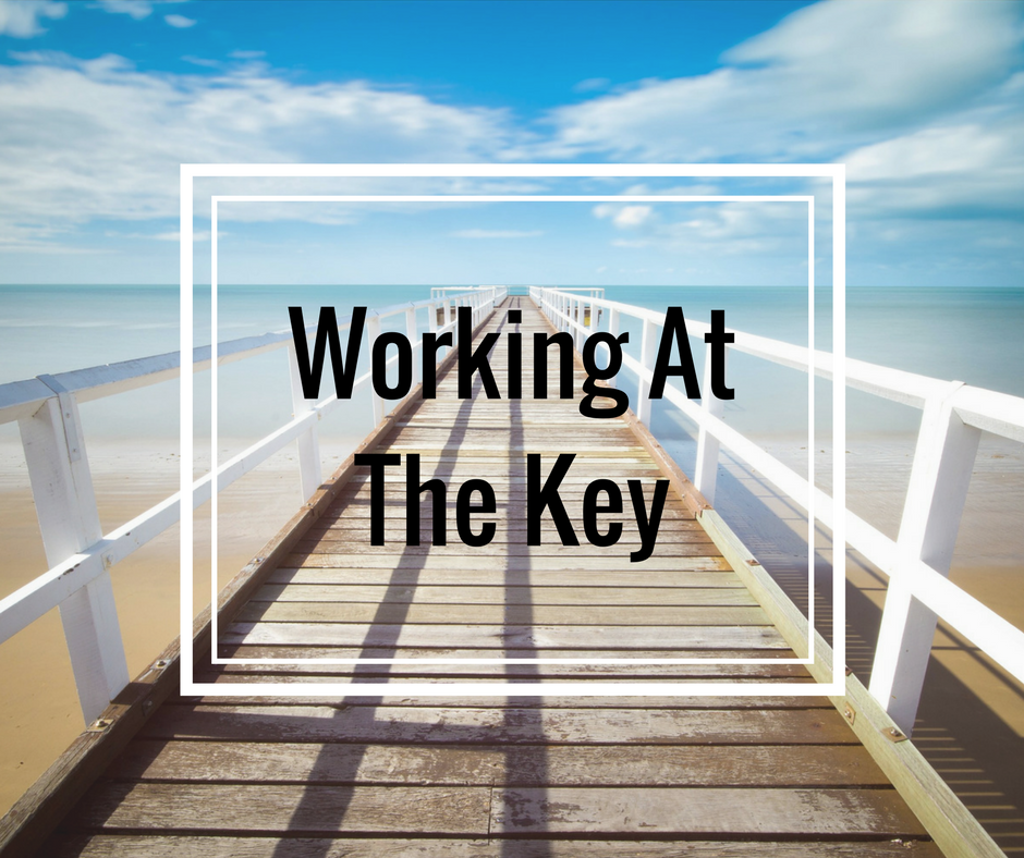 Working at the Key_beach